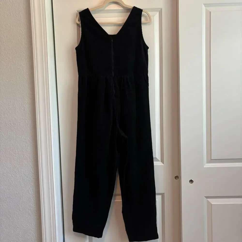 Lucy & Yak Black Corduroy Pinafore Jumpsuit - Picture 5 of 16